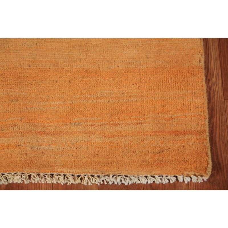 Gabbeh Modern Oriental Rug Handmade Stripe Tribal Wool Carpet - 4'10" x 5'10"