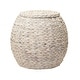 preview thumbnail 67 of 74, Household Essentials Handwoven Barrel Wicker Storage Basket Side Table - 17.0"L x 17.0"W x 19.0"H