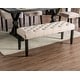 preview thumbnail 1 of 3, Fabric and Wood Dining Bench Antique Black and Ivory