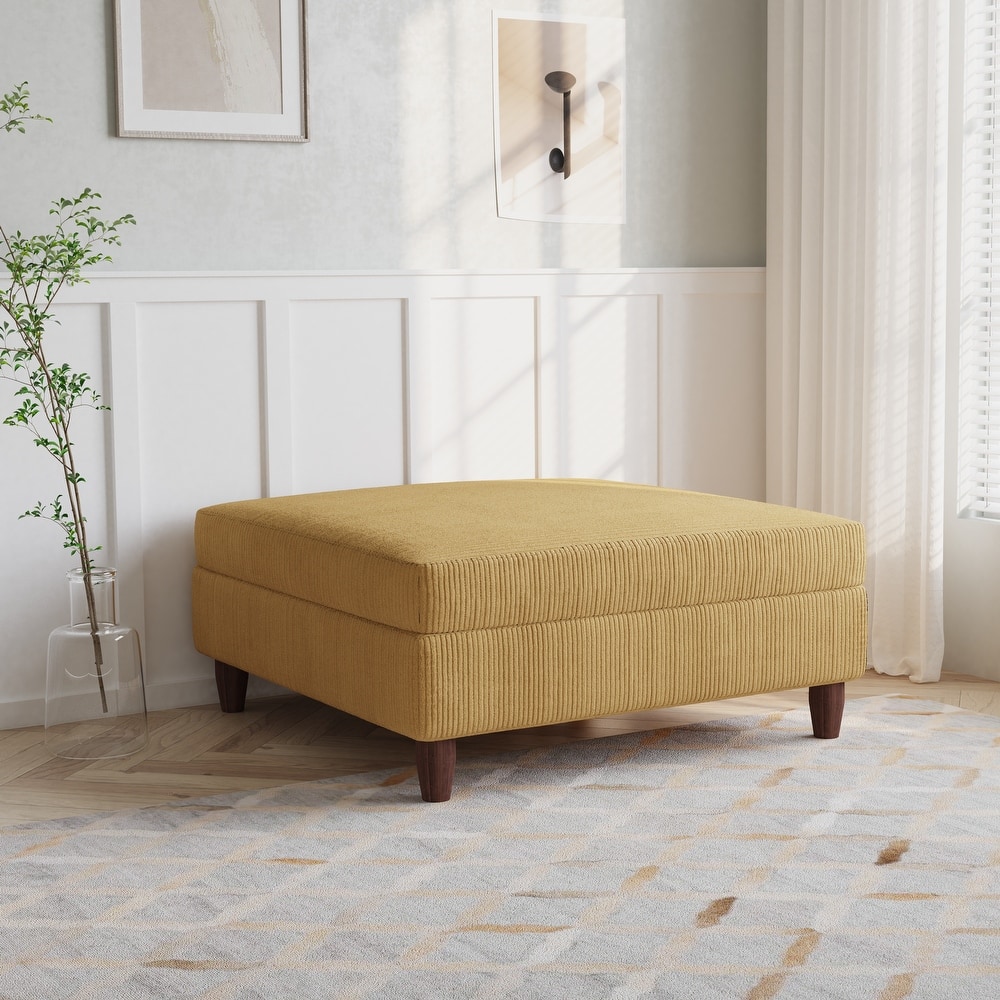 Corduroy Accent Chair with Ottoman Modular Couch Sectional Sofa