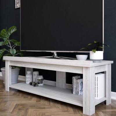 Deen White Oak TV Stand