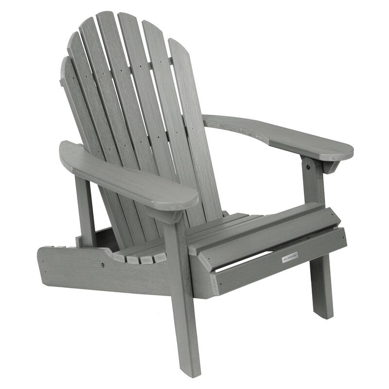 Eco-friendly Synthetic Wood Folding and Reclining Adirondack Chair - Coastal Teak
