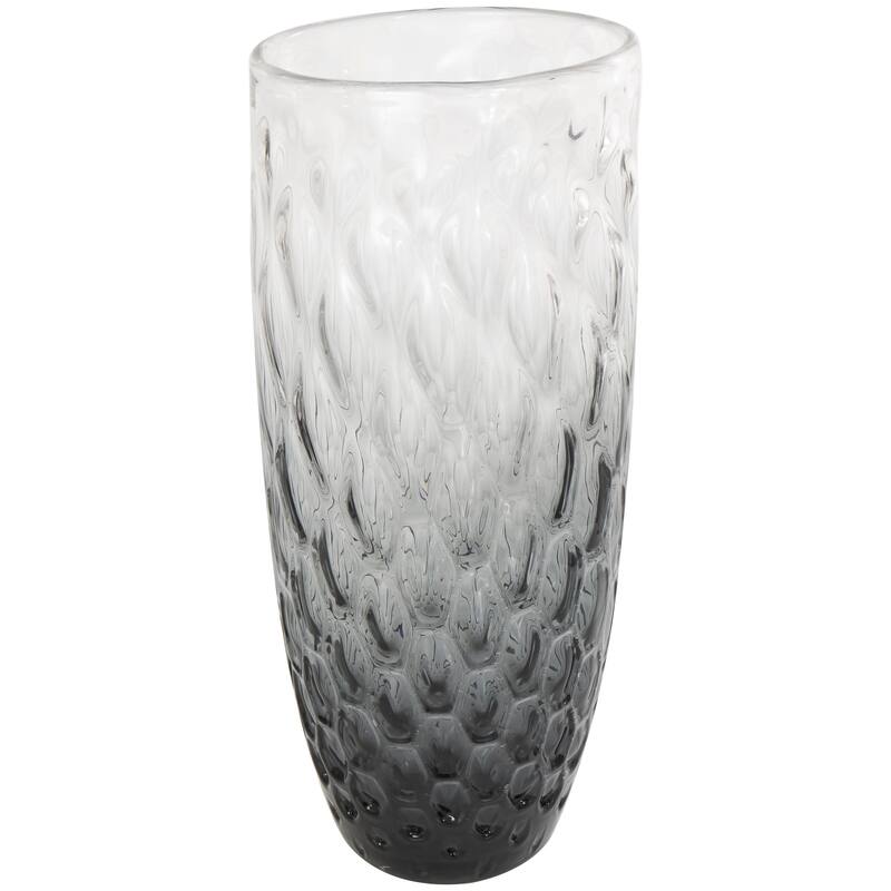 Black Glass Handmade Ombre Vase