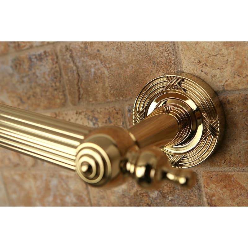 Kingston Brass Templeton Luxury 12-inch Polished Brass Grab Bar