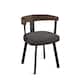 Option Charcoal Grey Polyester/Brown Wood/Black Metal