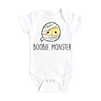 Breastfeeding Monster - Baby Boy Girl Clothes Infant Bodysuit Funny Cute Newborn