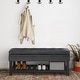 preview thumbnail 56 of 136, WYNDENHALL Essex 44 inch Wide Transitional Rectangle Ottoman Bench Distressed Black