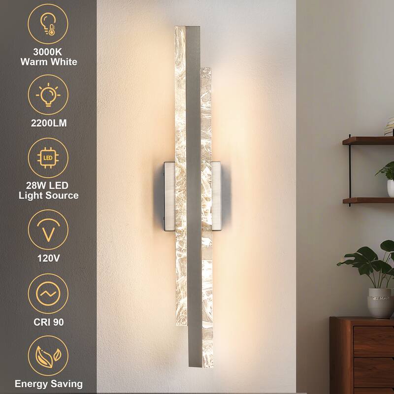 Modern Bathroom Vanity Light 24 inch Dimmable LED Bath Bar Light Fixtures Over Mirror - Wall Sconce