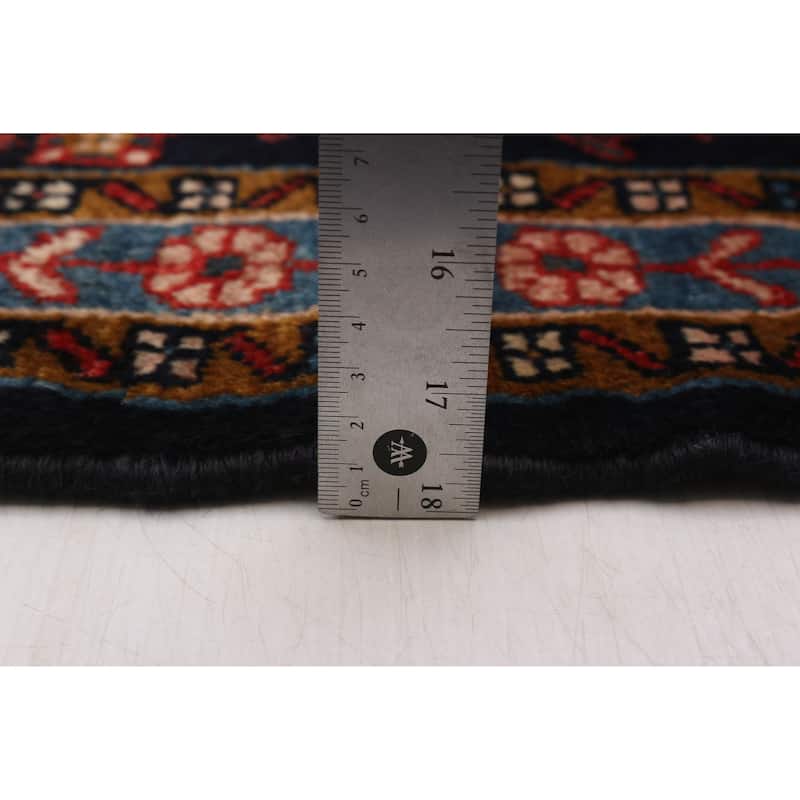 ECARPETGALLERY Hand-knotted Anadol Navy Wool Rug - 3'7 x 9'8