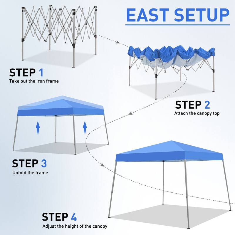 Ainfox 10 x 10ft Pop Up Canopy Tent Instant Shelter UV-protected Inclined Leg
