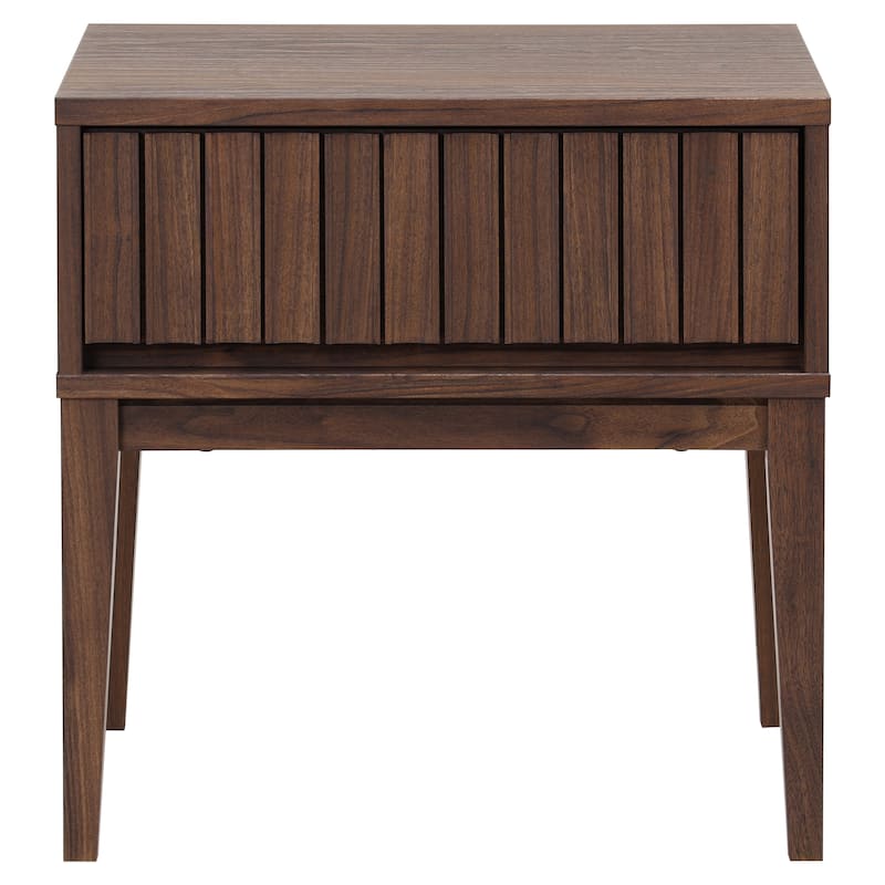 SAFAVIEH Home Fidia 1-Drawer Nightstand - Dark Walnut