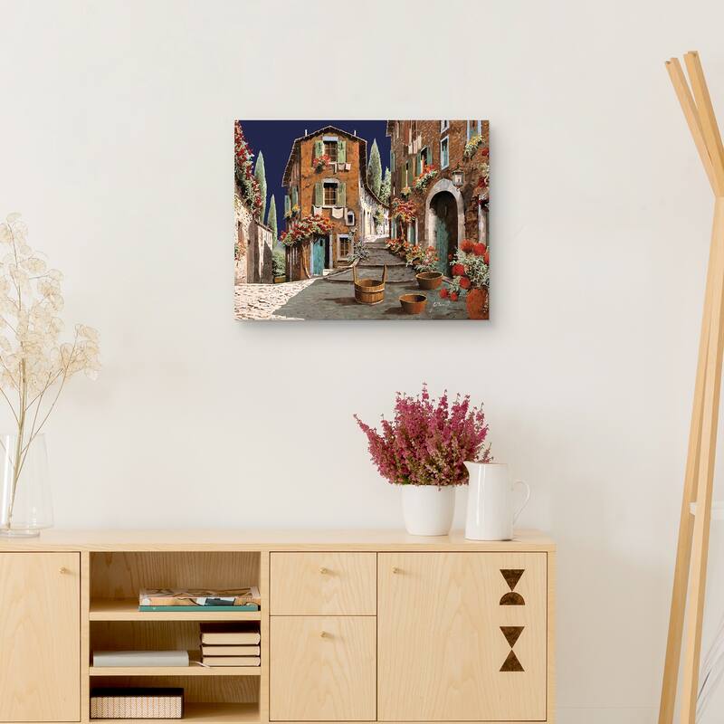 Due Strade al Mattino by Guido Borelli Canvas Art Print