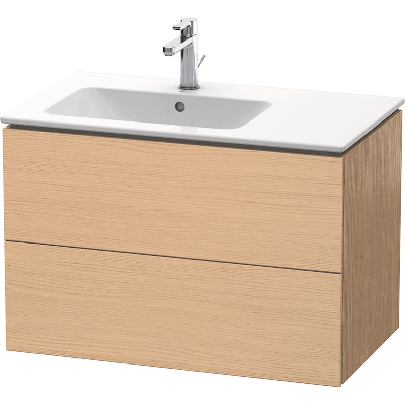 Duravit L-Cube Wall Mounted Vanity Unit - Natural Oak - Oak Finish