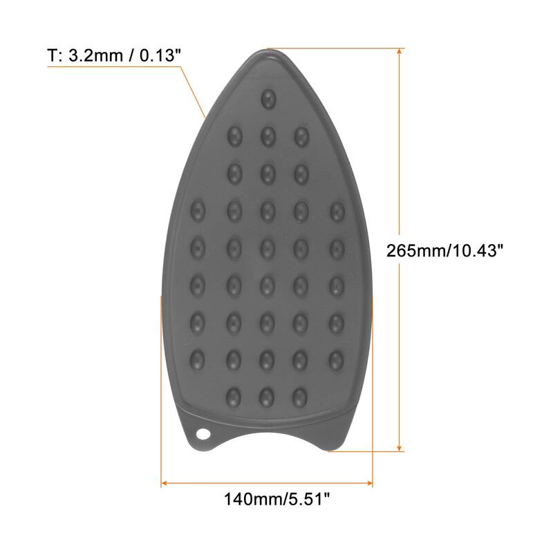 2pcs Silicone Iron Rest Pad Hot Resistant Mat Iron Rest Plate - Grey