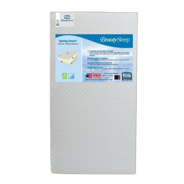 slide 1 of 1, BeautySleep Spring Grove Crib and Toddler Mattress by Beautyrest
