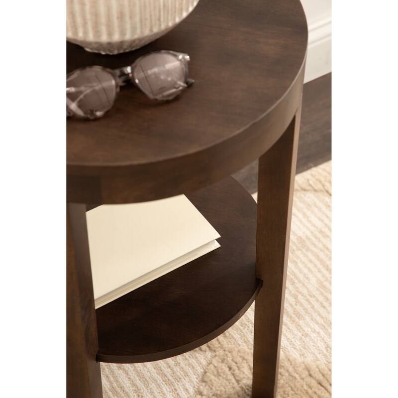 Kate and Laurel Talcott Round Wood Side Table