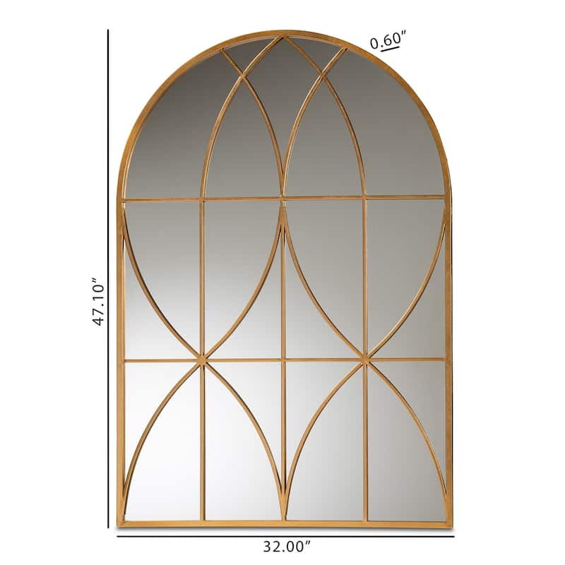 Celerina Modern Gold Finished Metal Accent Wall Mirror