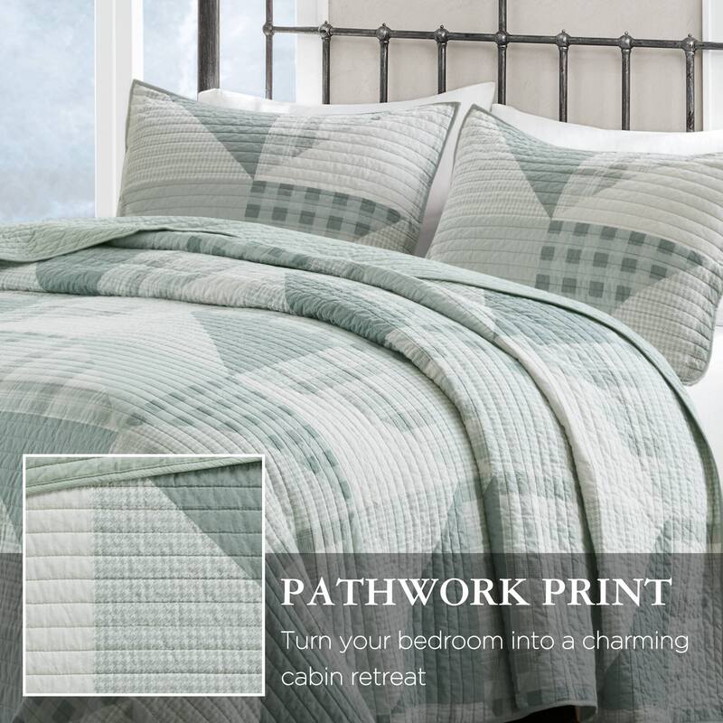 Woolrich Olsen 3 Piece Oversized Cotton Quilt Set