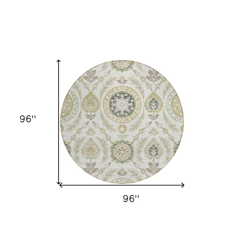 HomeRoots Floral Transitional Rectangle Outdoor Rug
