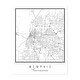 Tennessee Memphis Memphis Tennessee Street Map Maps Art Print/Poster ...