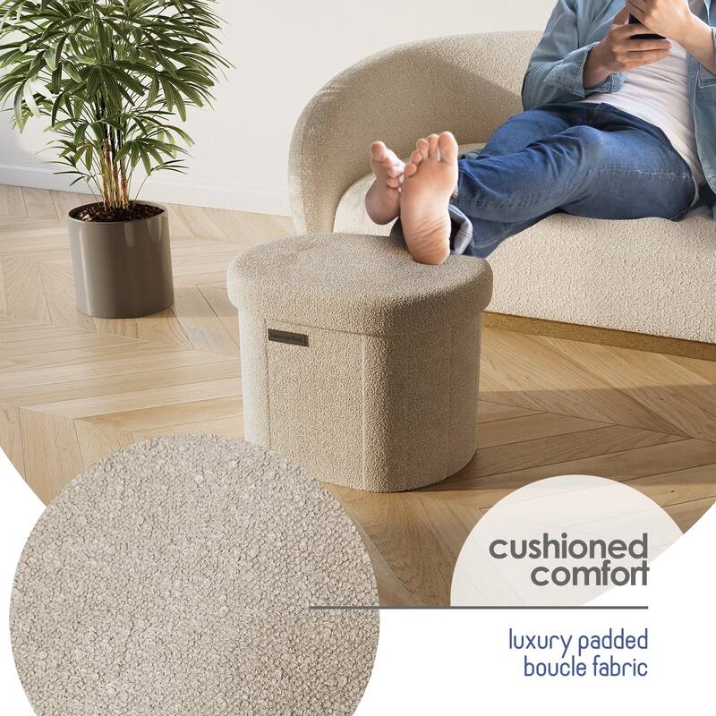 Emperyan Storage Bench for Living Room, Small Ottoman Foot Rest