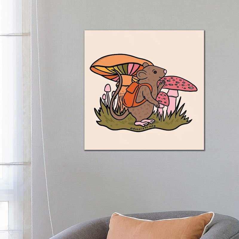 iCanvas "Rat With Backpack" by Doodle By Meg Canvas Print - 26x26x1.5