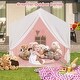 preview thumbnail 4 of 8, Costway Kid's Play Tent Toddler Playhouse Castle Solid Wood Frame with - See Details