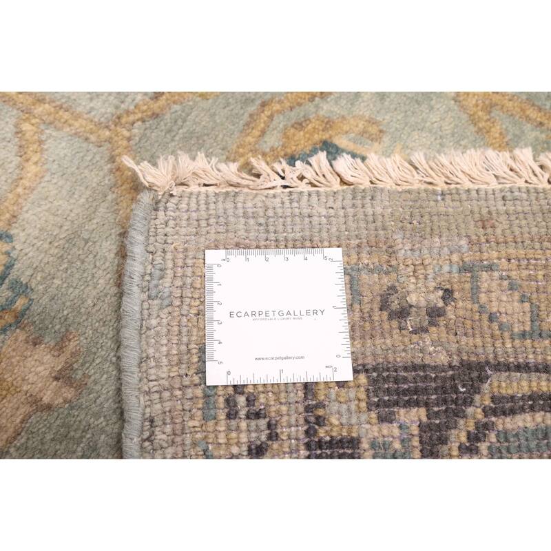 ECARPETGALLERY Hand-knotted Finest Agra Jaipur Teal Wool Rug - 7'9 x 9'7