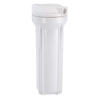 Water Filter Housing 10" Whole House Filtration System 1/2" Inlet/Outlet White - 3.5mm