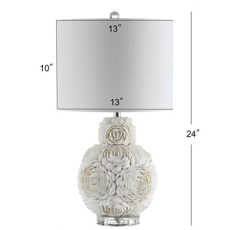 Dennis Rosette 24" LED Table Lamp, Cream by JONATHAN Y