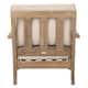 SAFAVIEH Couture Freida Wood Patio Arm Chair - 31.4" W x 35.6" L x 32.6" H - 31"W x 36"D x 33"H