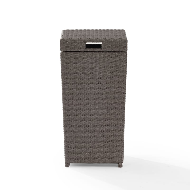 Crosley Palm Harbor Outdoor Wicker Trash Bin