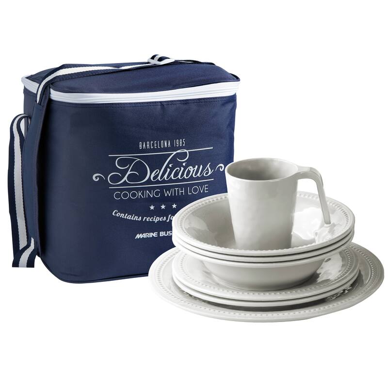 Harmony Melamine Tableware Set - Perla - 25 Piece