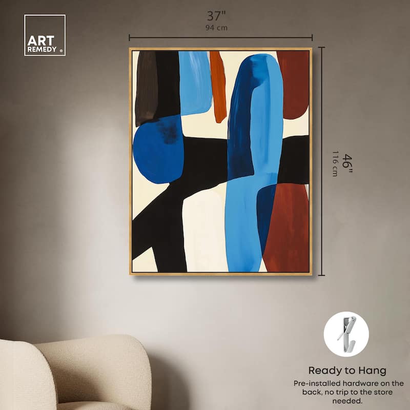 Cobalt Collision Canvas by Art Remedy