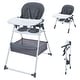 preview thumbnail 15 of 17, Portable Baby High Chair for Babies and Toddlers White/Grey