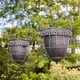 preview thumbnail 1 of 0, Set of 2 Assorted Hanging Ornate Metal Basket Planters "Riordan" Bronze