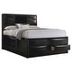 preview thumbnail 9 of 48, Briana Black Storage Platform Bedroom Set