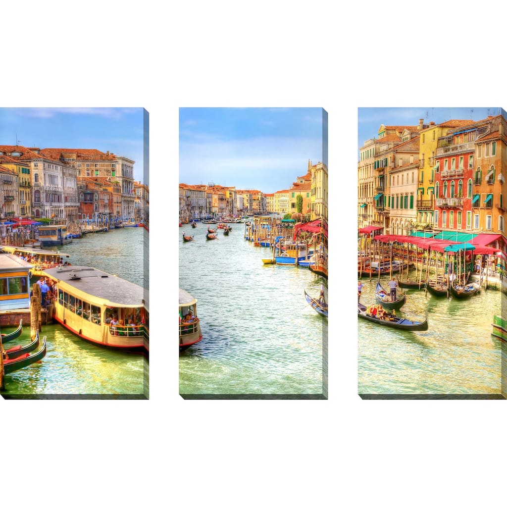 "Venice, Italy" 3 Piece Set on Canvas
