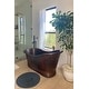 preview thumbnail 10 of 9, 67-in Hammered Copper Single Slipper Bathtub in Oil Rubbed Bronze (BTS67DB)