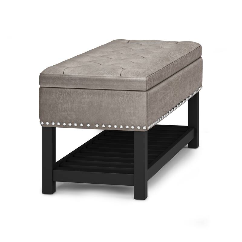 WYNDENHALL Riley 43 inch Wide Rectangle Ottoman Bench - 43 W x 17 D x 19 H