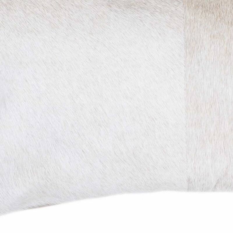 HomeRoots 12" X 20" Natural Cowhide Lumbar Throw Pillow - 12 x 20