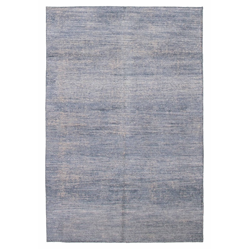 ECARPETGALLERY Hand-knotted Loreto Blue Silk Rug - 5'11 x 8'10 - Light Blue - 5'11 x 8'10