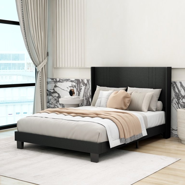 Black full hot sale size bed