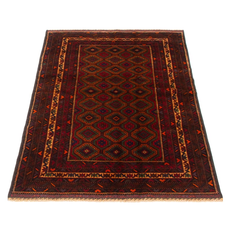 Teimani Red Rug 3'11" x 6'5" - 3'11 x 6'5