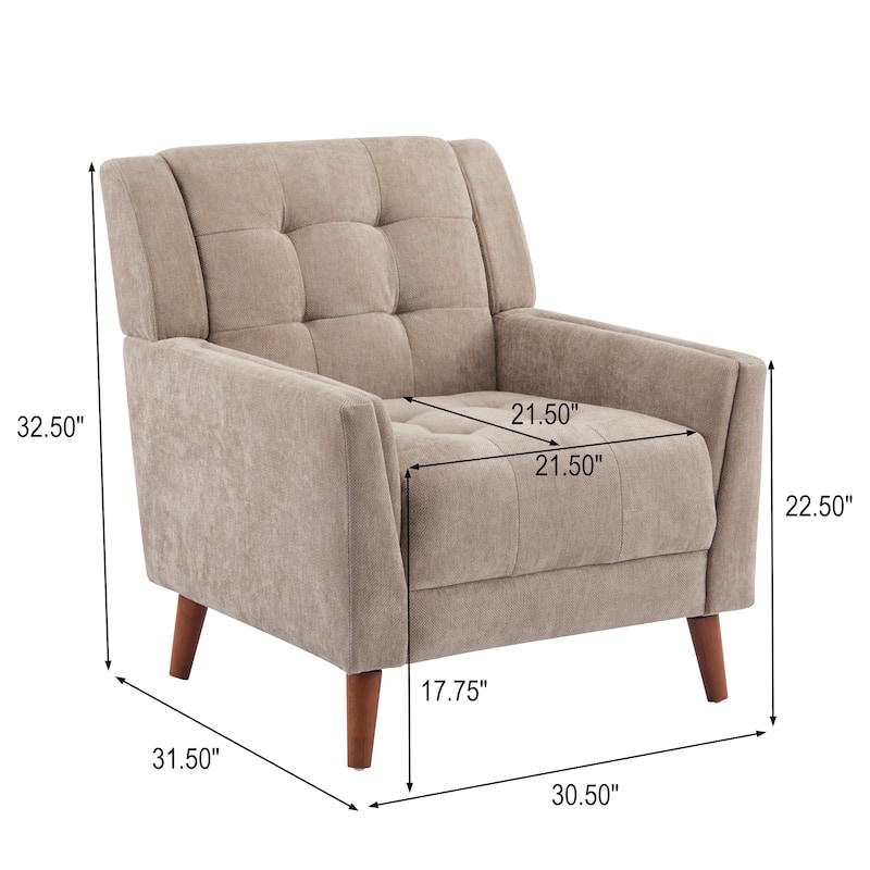 Christopher Knight Home - Candace Mid Century Modern Fabric Arm Chair