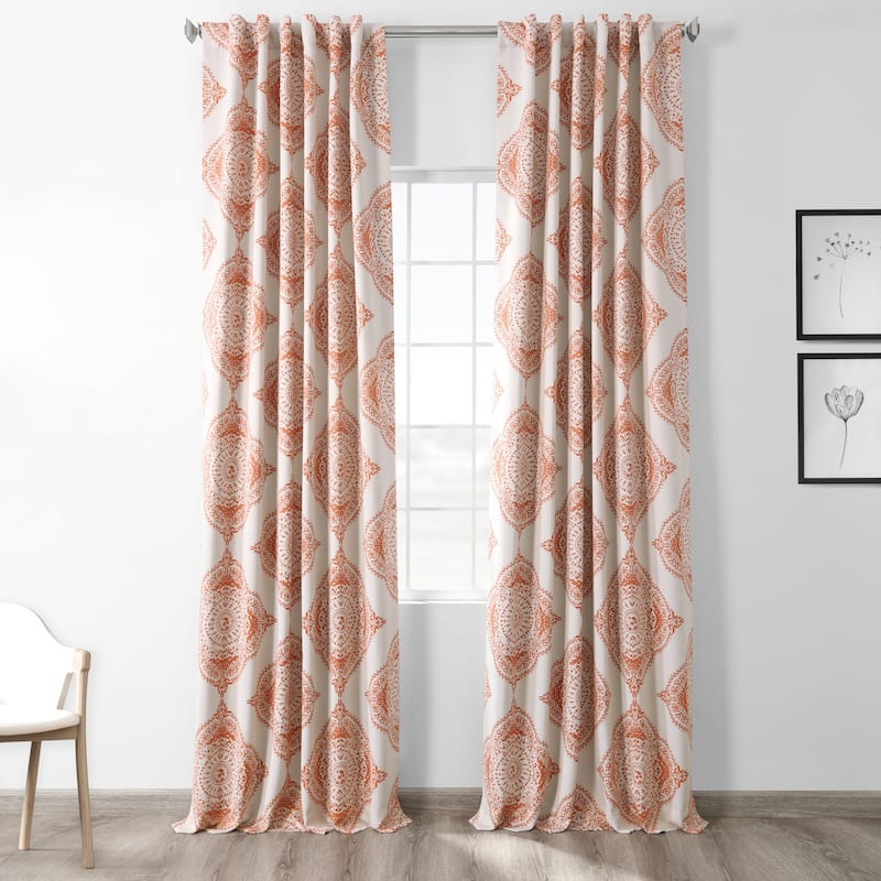 Exclusive Fabrics Henna Room Darkening Curtain Pair (2 Panels) - 50 X 108 - Henna