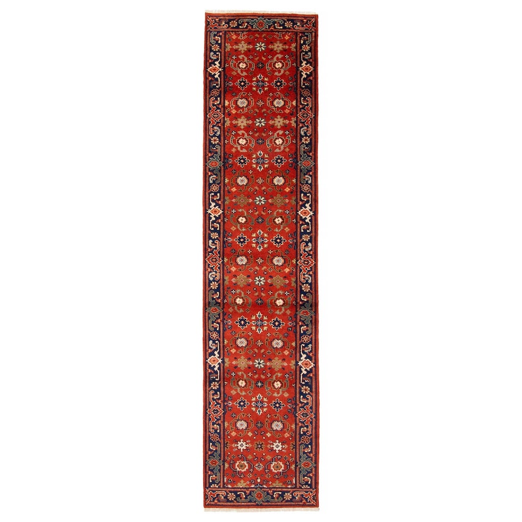 ECARPETGALLERY Hand-knotted Serapi Heritage Red Wool Rug - 2'6 x 11'7