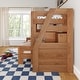 preview thumbnail 13 of 26, Max and Lily Modern Farmhouse Twin Over Full Bunk Bed With Staircase