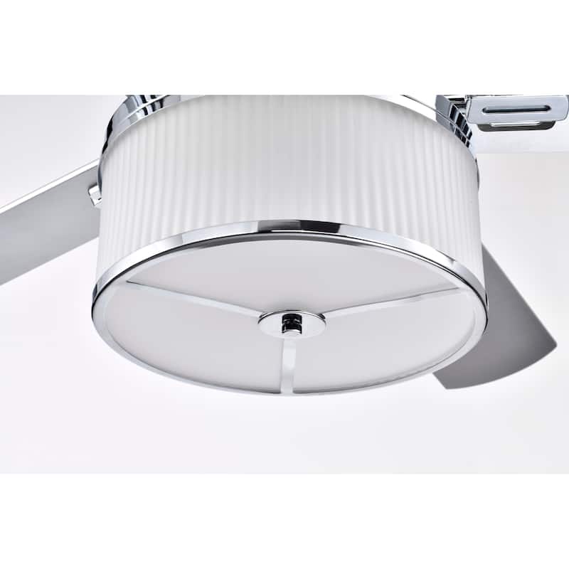 Chrome 52 Inch Polished Finish Ceiling Fan with Remote