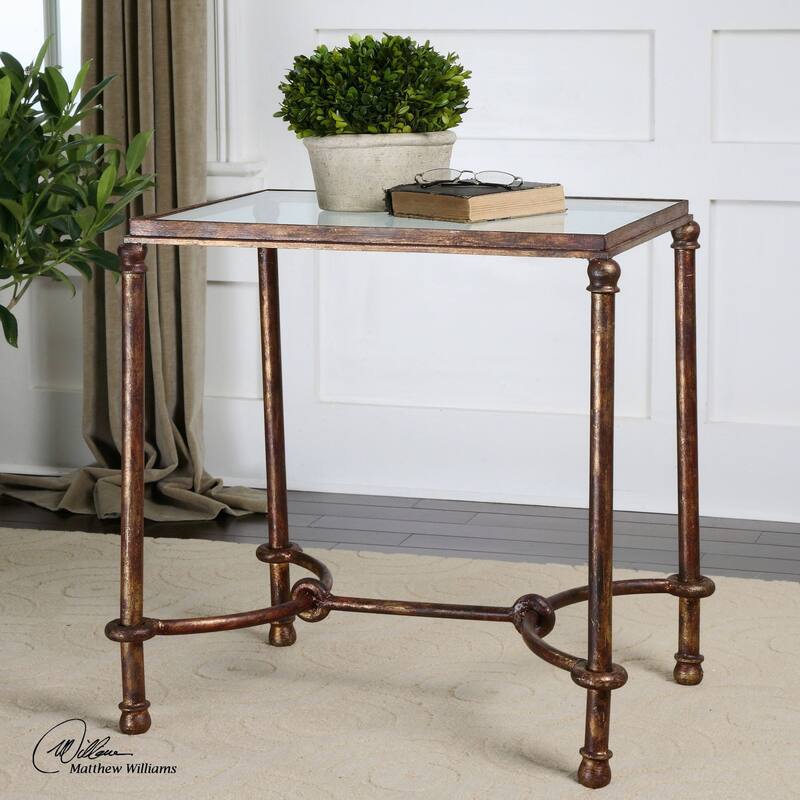 Uttermost Warring Iron Bridle Base End Table